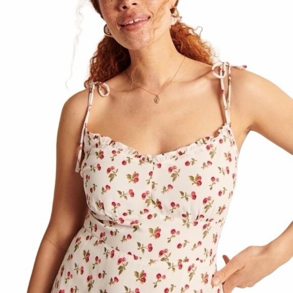 NWOT Abercrombie & Fitch Cherry Mini Dress - Picture 3 of 10